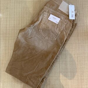 AG Adriano Goldschmied Men's Brown Slim Corduroys